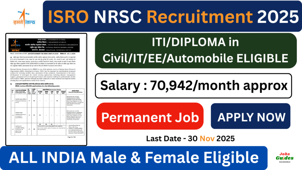 ISRO NRSC Recruitment 2025