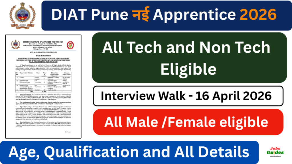 DIAT Pune Apprenticeship 2026