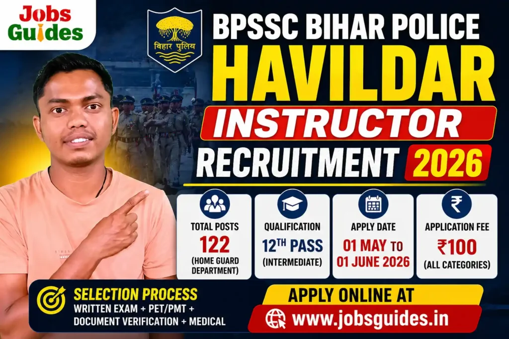 BPSSC Bihar Police Havildar Instructor Recruitment 2026