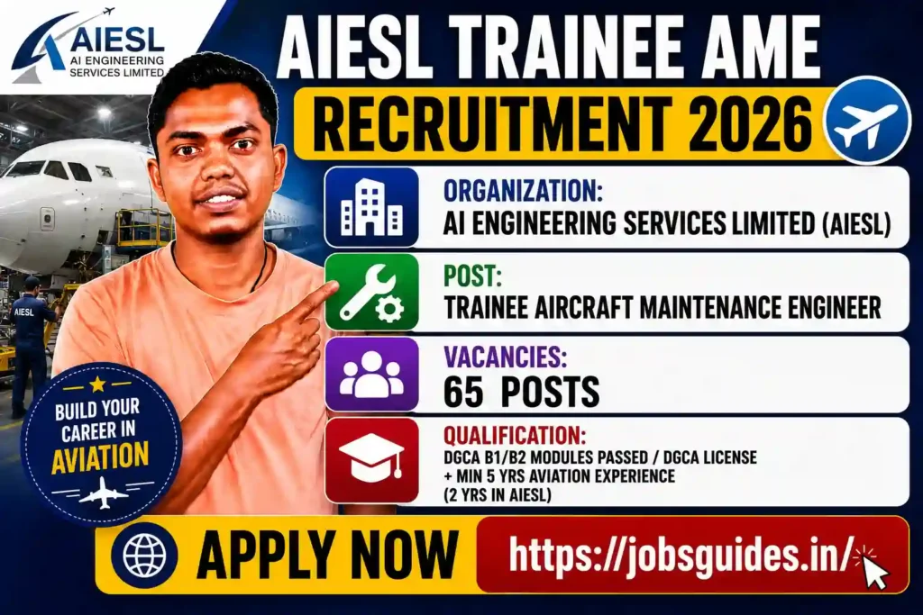 AIESL Trainee Aircraft Maintenance Engineer Recruitment 2026