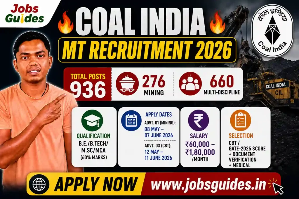 COAL INDIA MT RECRUITMENT 2026