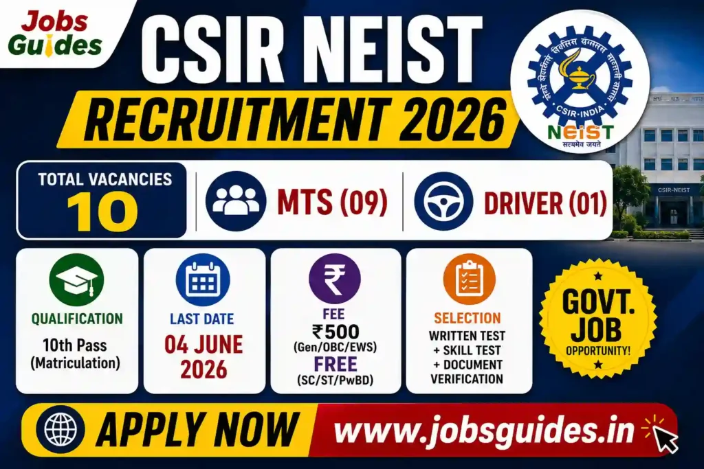 CSIR NEIST Recruitment 2026