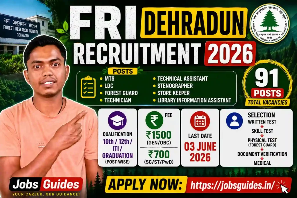 FRI Dehradun Recruitment 2026