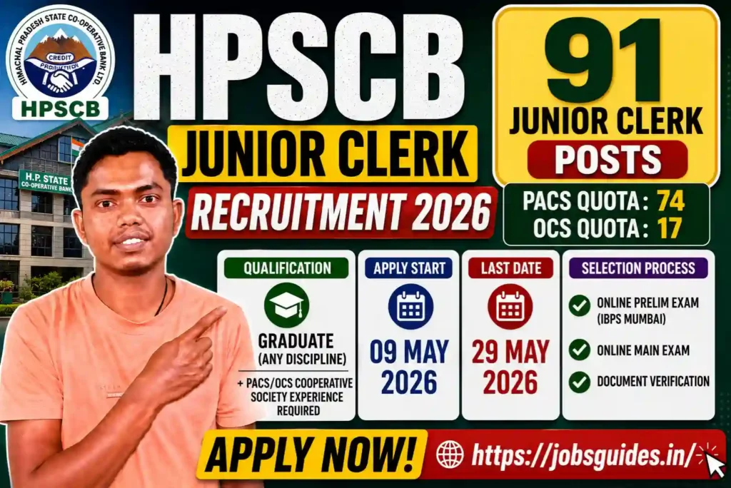 HPSCB Junior Clerk Recruitment 2026