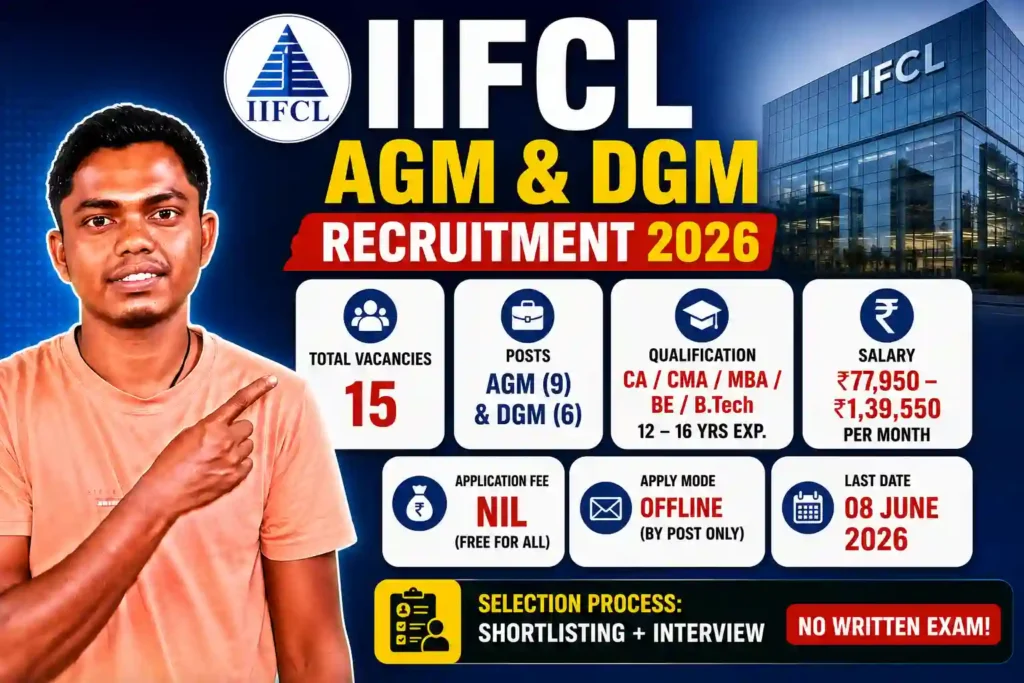 IIFCL AGM DGM Recruitment 2026