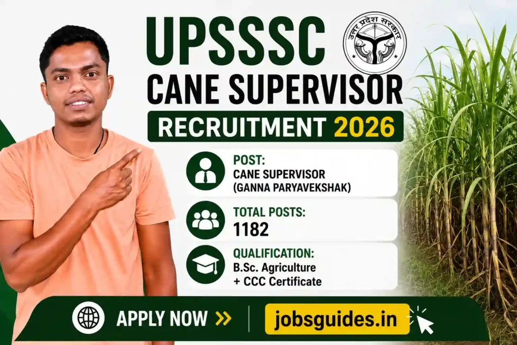UPSSSC Cane Supervisor Recruitment 2026