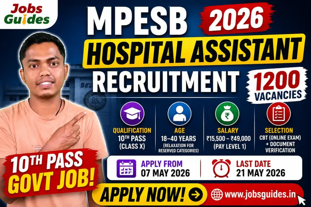 MPESB Hospital Assistant Recruitment 2026